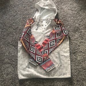 Tribal Print Hoodie